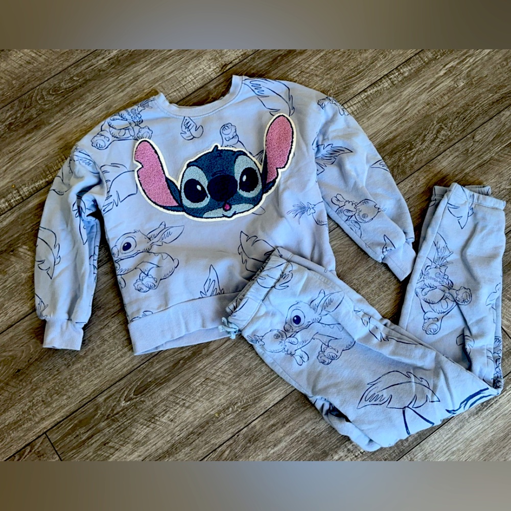 Girls 7-8 Stitch sweat set